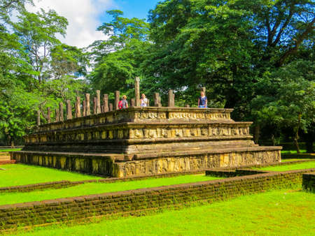 POLONNARUWA, SRI LANKA - JANUARY 5, 2016: View of the Ancient Council Chamber.のeditorial素材