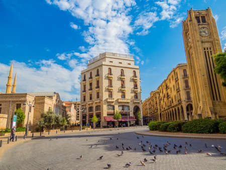 BEIRUT, LEBANON - MAY 22, 2017: View of Nijmeh Square.のeditorial素材