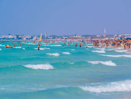 UGENTO, ITALY - JULY 14, 2017: View of the Fontanelle Beach.のeditorial素材
