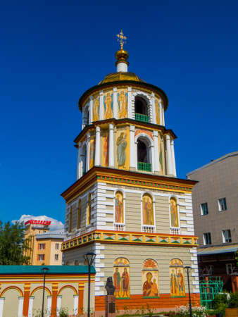 IRKUTSK, RUSSIA - JUNE 16, 2018: View of the Cathedral of the Epiphany.