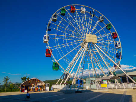 ALMATY, KAZAKHSTAN - JUNE 18, 2018: The ferris wheel on the Kok-Tobe Hill.のeditorial素材