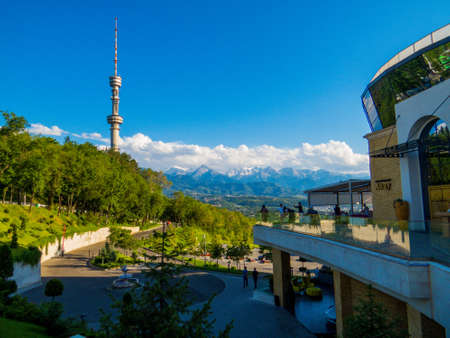 ALMATY, KAZAKHSTAN - JUNE 18, 2018: View from the top of Kok-Tobe Hill.