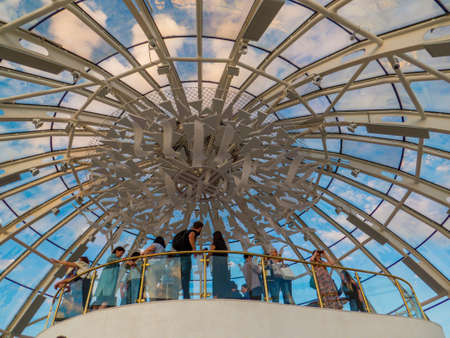 ASTANA/NUR SULTAN, KAZAKHSTAN - JUNE 22, 2018: View of the interior of the Baiterek Tower.のeditorial素材