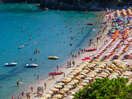 ELBA, ITALY - JULY 31, 2018: View of Fetovaia Beach on the Elba Island.のeditorial素材