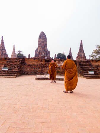 AYUTTHAYA, THAILAND - JANUARY 15, 2019: View of the Wat Chaiwatthanaram in the Historic City of Ayutthaya.のeditorial素材