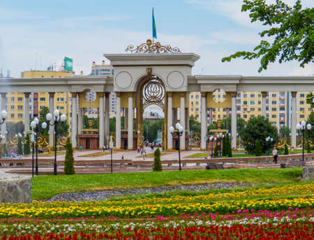 View of the First President Park in Almaty, Kazakhstanのeditorial素材
