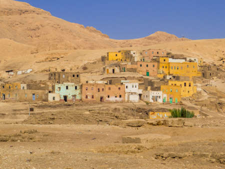 Old Qurna (or Kurna) village in Luxor, Egyptの写真素材