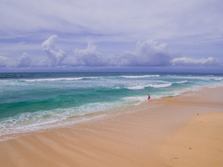 View of Balangan Beach in Bali, Indonesiaの写真素材