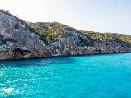 View of the amazing Gulf of Orosei in Sardinia, Italyの写真素材