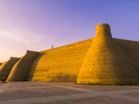 View of the Ark of Bukhara in Uzbekistanの写真素材