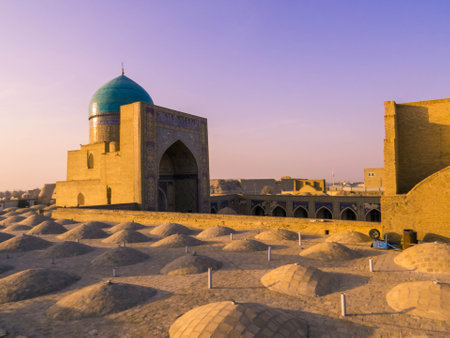 View of the Kalan Mosque in Bukhara, Uzbekistan (English: Great Mosque)の写真素材