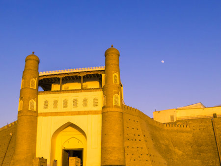 View of the Ark of Bukhara in Uzbekistanの写真素材