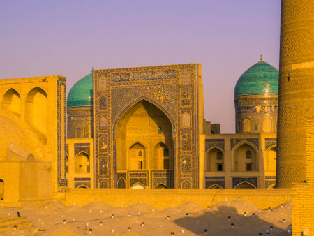 View of the Kalan Mosque in Bukhara, Uzbekistan (English: Great Mosque)の写真素材
