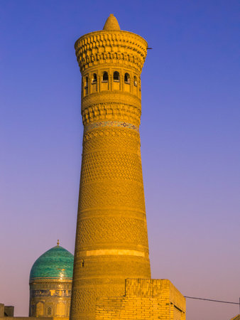 View of the Kalan Mosque in Bukhara, Uzbekistan (English: Great Mosque)の写真素材
