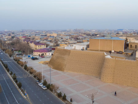 View of the Ark of Bukhara in Uzbekistanの写真素材