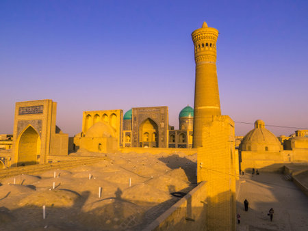 View of the Kalan Mosque in Bukhara, Uzbekistan (English: Great Mosque)