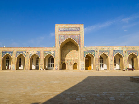 View of the Kalon Mosque in Bukhara, Uzbekistanの写真素材