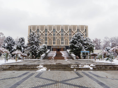 View of the State Museum of the History of Uzbekistan in Tashkentの写真素材