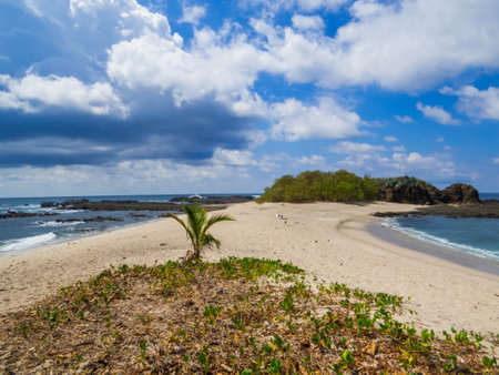 View of San Juanillo Beach in Guanacaste, Costa Ricaの写真素材