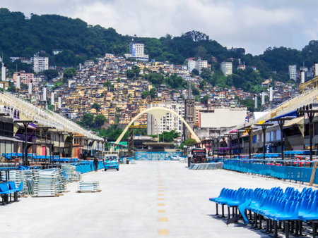 View of the Sambodromo in Rio de Janeiro, Brazil