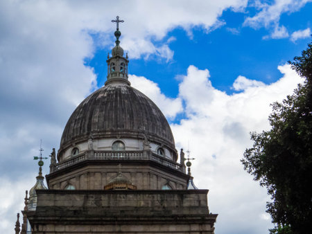 View of the Church of Our Lady of Candelaria. In Rio de Janeiro, Brazilの写真素材
