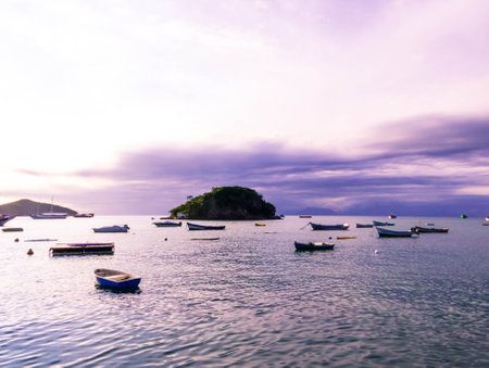 Sunset in Arraial do Cabo, Brazilの写真素材