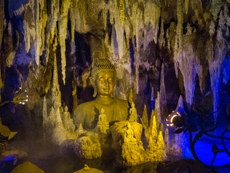 View of the Cave of Art in Chiang Rai, Thailandの写真素材