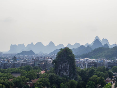 Panoramic view of Guilin, Chinaの写真素材