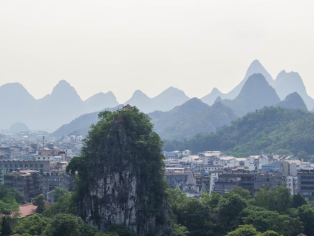 Panoramic view of Guilin, Chinaの写真素材