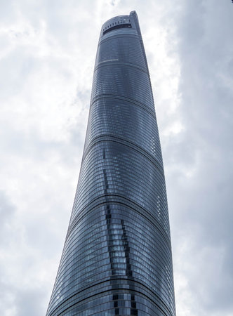 View of the Shanghai Tower. In Shanghai, China
