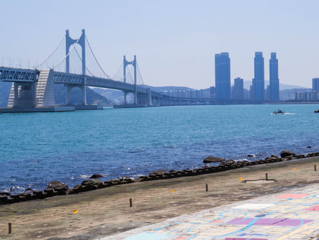 View of the Gwangan Bridge in Busan, South Korea