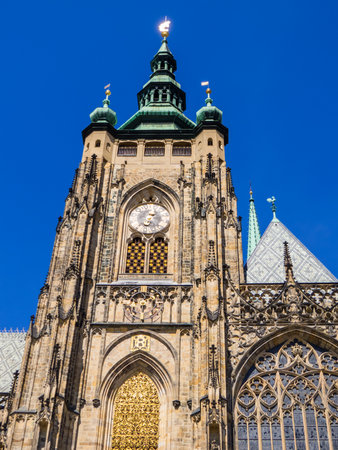 View of the St. Vitus Cathedral. In Prague, Czech Republicの写真素材