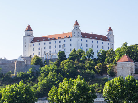 View of the Bratislava Castle. In Bratislava, Slovakiaの写真素材