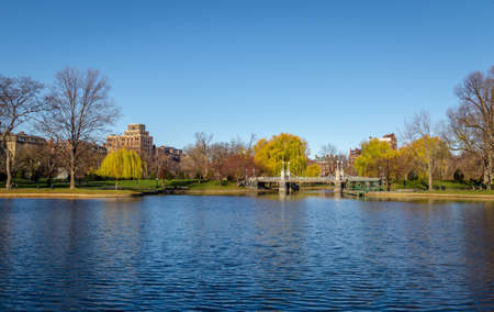 Boston Public Garden - Boston, Massachusetts, USAの写真素材