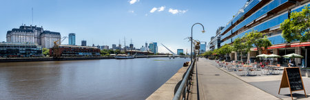 Panoramic View of Puerto Madero - Buenos Aires, Argentinaのeditorial素材