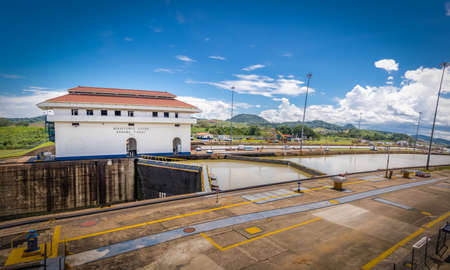 Miraflores Locks at Panama Canal - Panama City, Panamaの写真素材