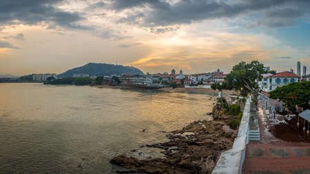 Casco Viejo view in the Plaza de Francia - Panama City, Panamaの写真素材