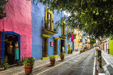 Callejon de los Sapos - Puebla, Mexicoの写真素材