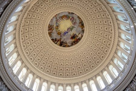 Rotunda Dome inside Capitol Building Washington DC - Washington, DC, USAのeditorial素材