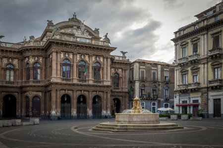 Bellini Theater in Catania - Sicily, Italyのeditorial素材
