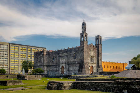 Plaza de las Tres Culturas (Three Culture Square) at Tlatelolco - Mexico City, Mexicoの写真素材