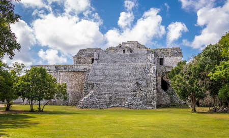 Nunnery building at Chichen Itza - Yucatan, Mexicoの写真素材