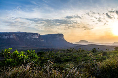 Sunset view of Chapada Diamantina National Park - Bahia, Braziの写真素材