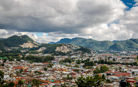 High view of San Cristobal de las Casas - Chiapas, Mexicoの写真素材