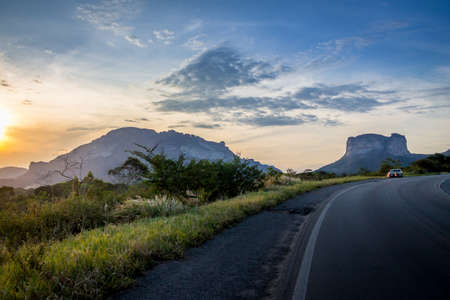 Sunset view of Chapada Diamantina National Park - Bahia, Brazilの写真素材