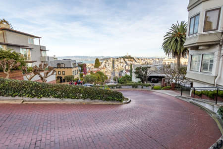 Lombard Street - San Francisco, California, USAの写真素材