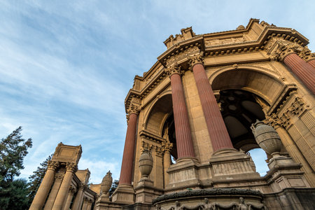 Detail of the Palace of Fine Arts - San Francisco, California, USAのeditorial素材