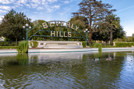 Berverly Hills Sign - Los Angeles, California, USAのeditorial素材