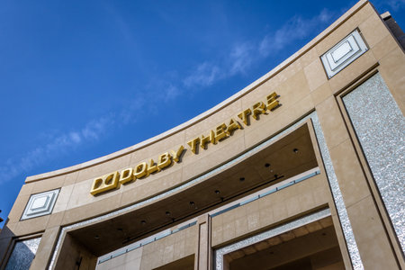 Dolby Theater on Hollywood Boulevard - Los Angeles, California, USAのeditorial素材