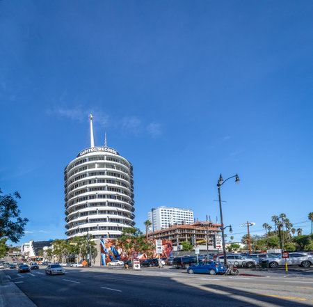 Capitol Records Building - Los Angeles, California, USAのeditorial素材